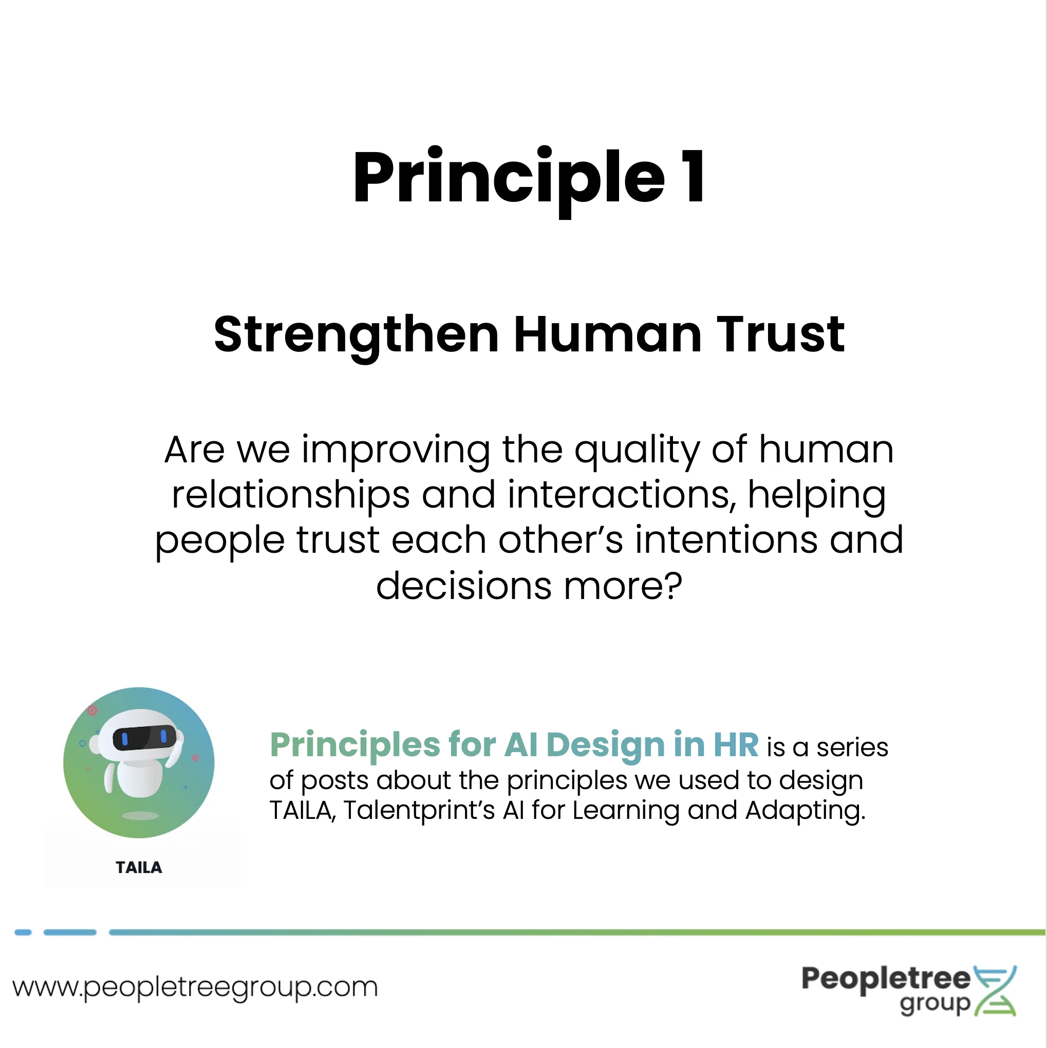 TAILA AI Principle 1: Strengthen Human Trust